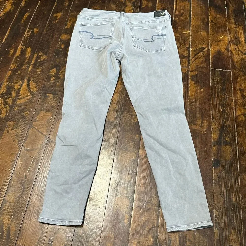 American Eagle 14 gray normcore classic stretchy jeggings